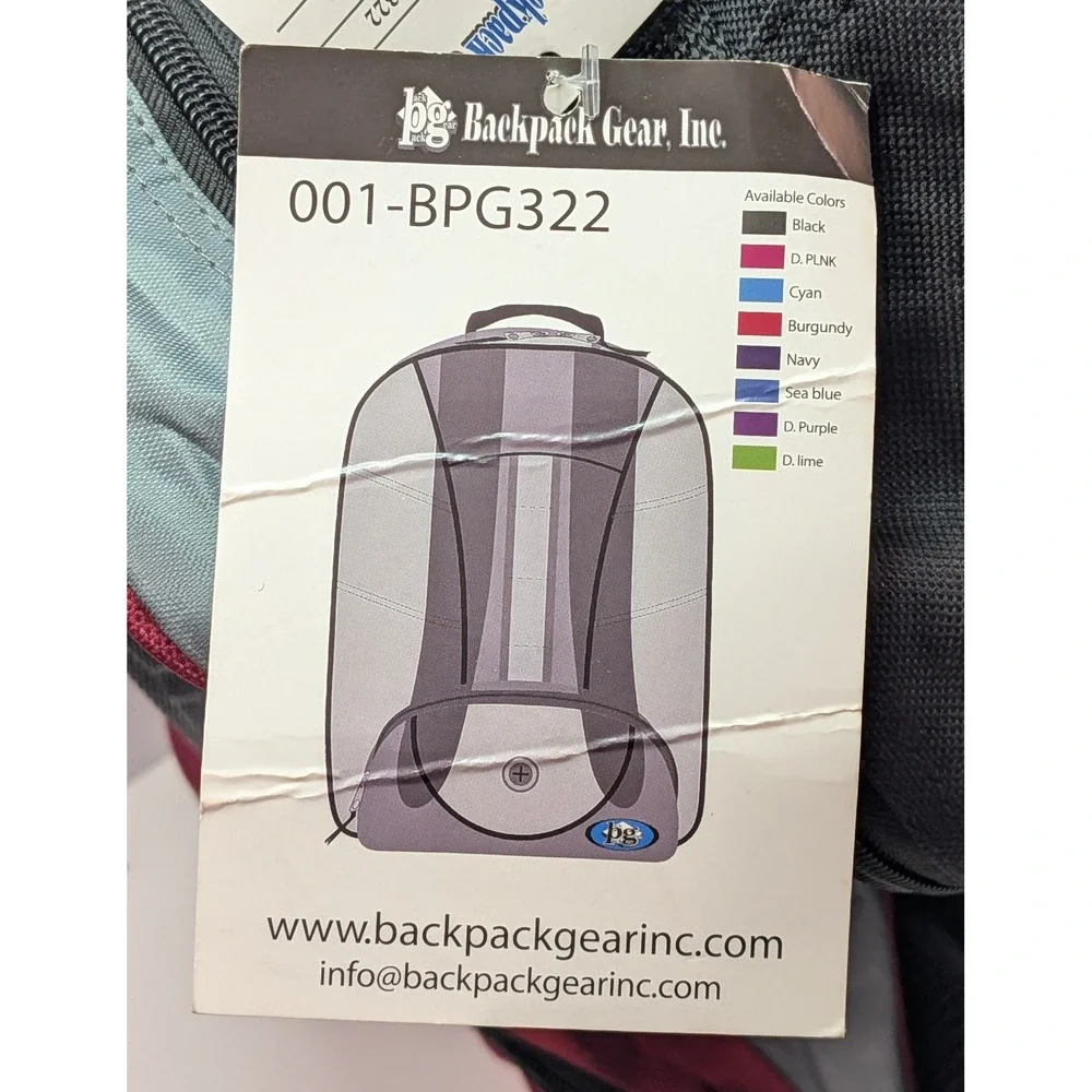 Backpack Gear Inc Digital Component Backpack Unisex 18in Burgundy New 001-BPG322